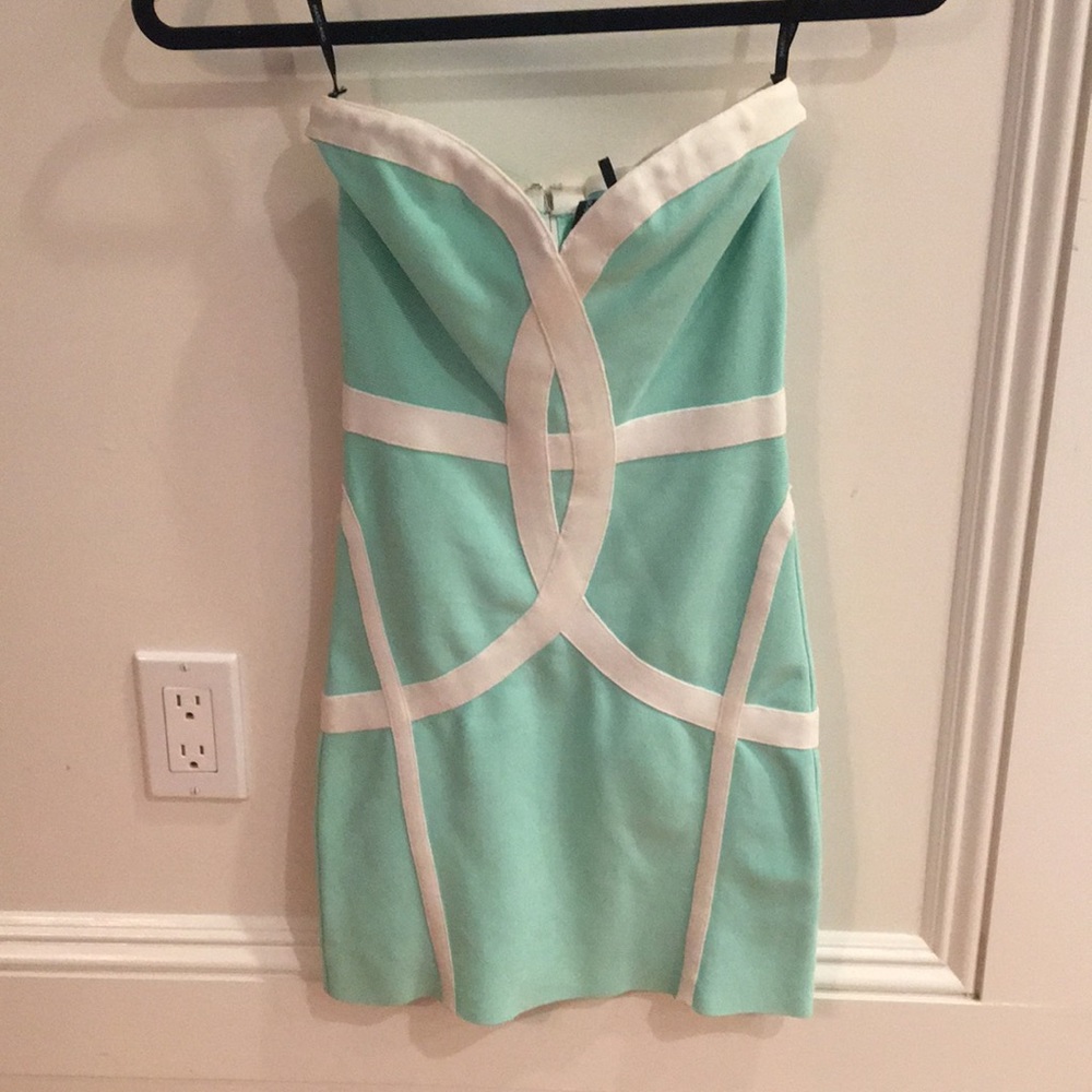 Turquoise bandage dress